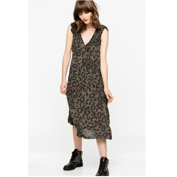 Zadig & Voltaire Rebelle Leo midi dress XS - Picture 1 of 9